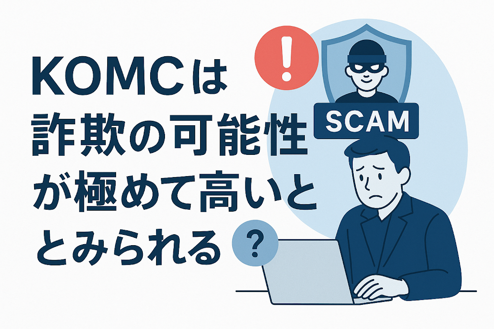 KOMCは詐欺の可能性が極めて高いとみられる