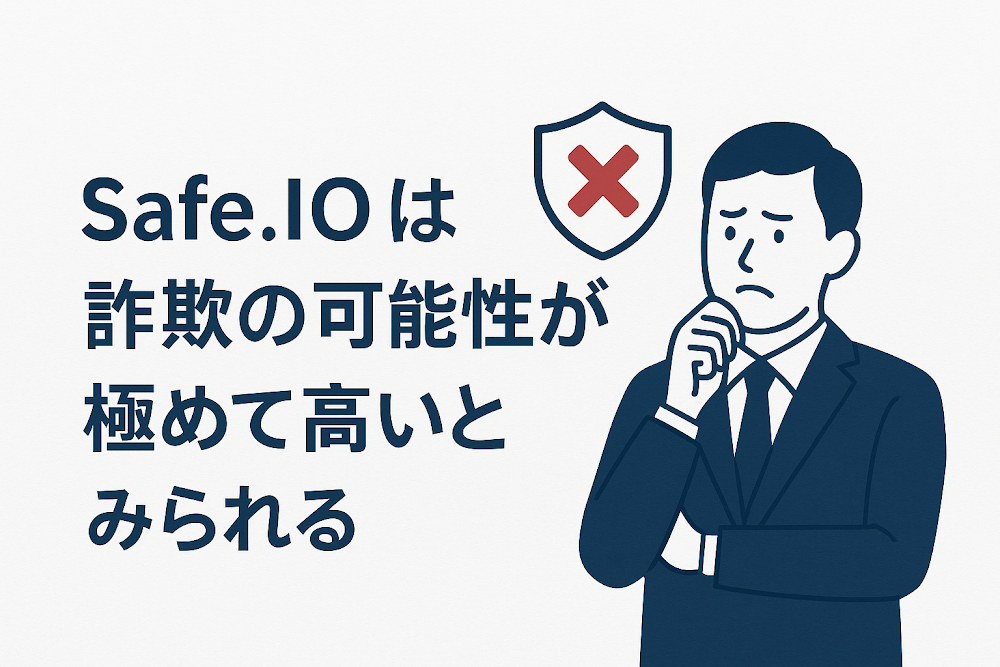 Safe.IOは詐欺の可能性が極めて高いとみられる