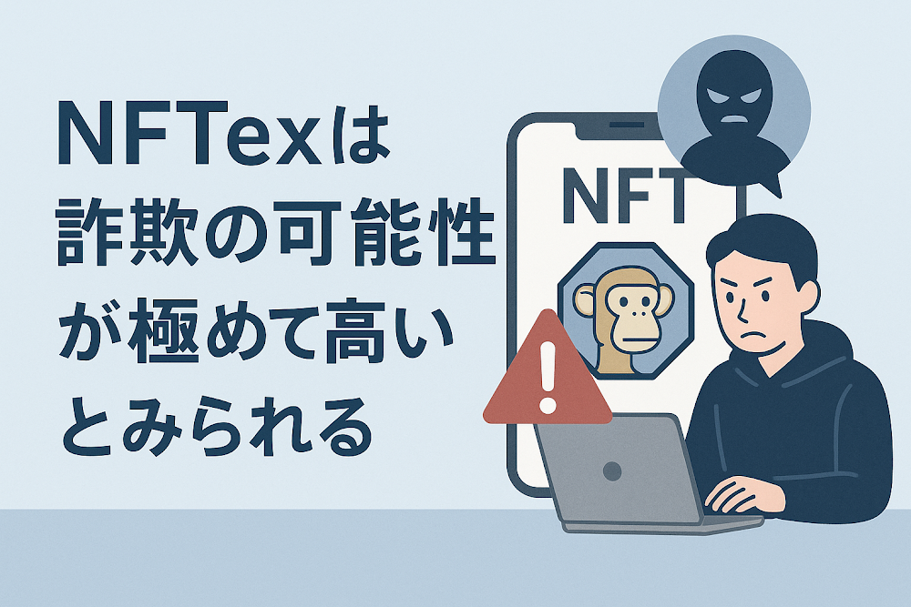 NFTexは詐欺の可能性が極めて高いとみられる