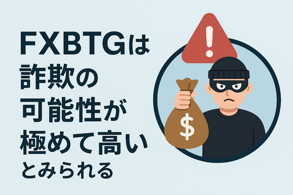 FXBTGは詐欺の可能性が極めて高いとみられる