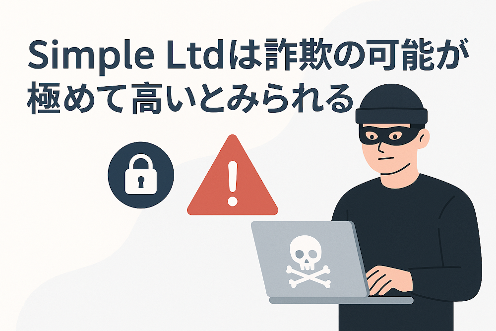 Simple Ltdは詐欺の可能性が極めて高いとみられる