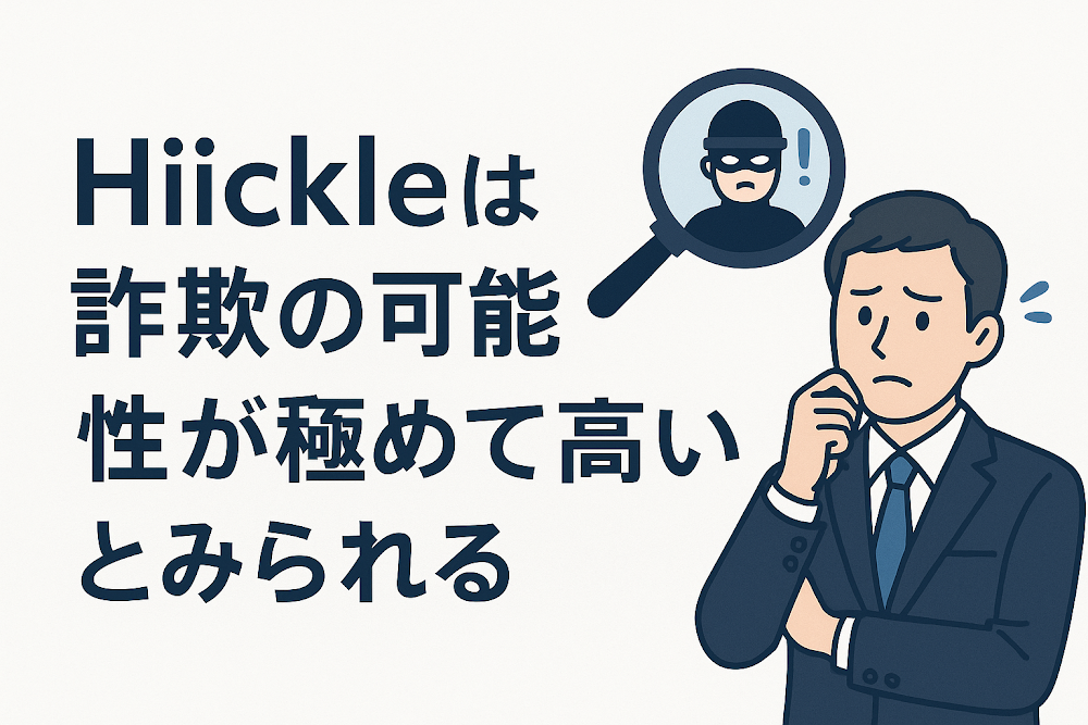 Hiickleは詐欺の可能性が極めて高いとみられる