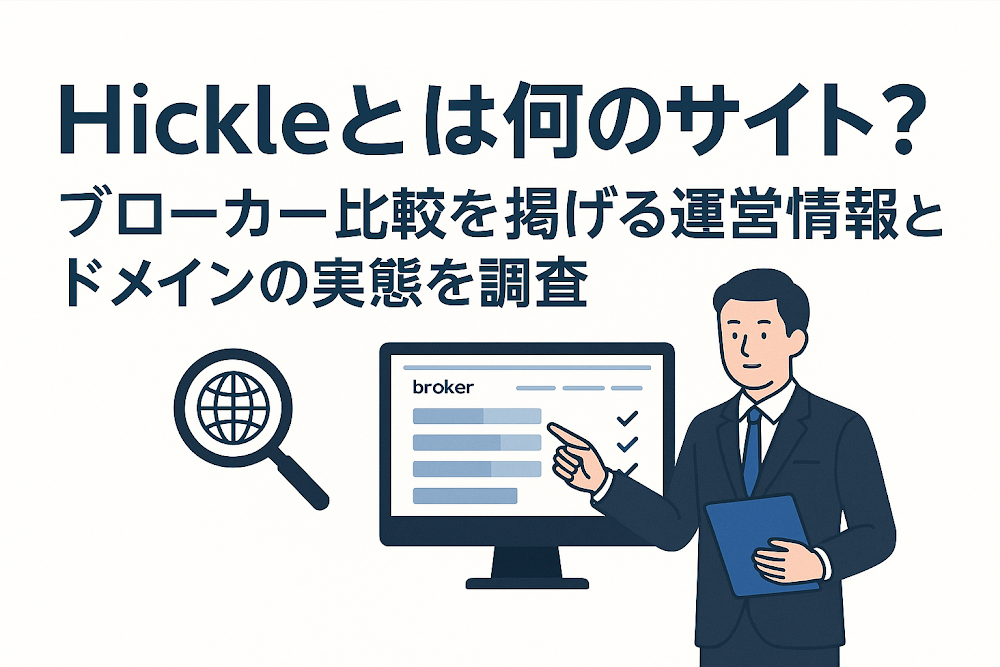 Hiickleとは何のサイト？ブローカー比較を掲げる運営情報とドメインの実態を調査