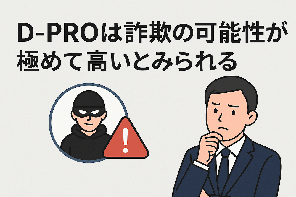 D-PROは詐欺の可能性が極めて高いとみられる
