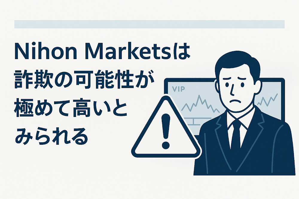 Nihon Marketsは詐欺の可能性が極めて高いとみられる