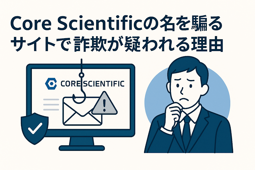 Core Scientificの名を騙るサイトで詐欺が疑われる理由