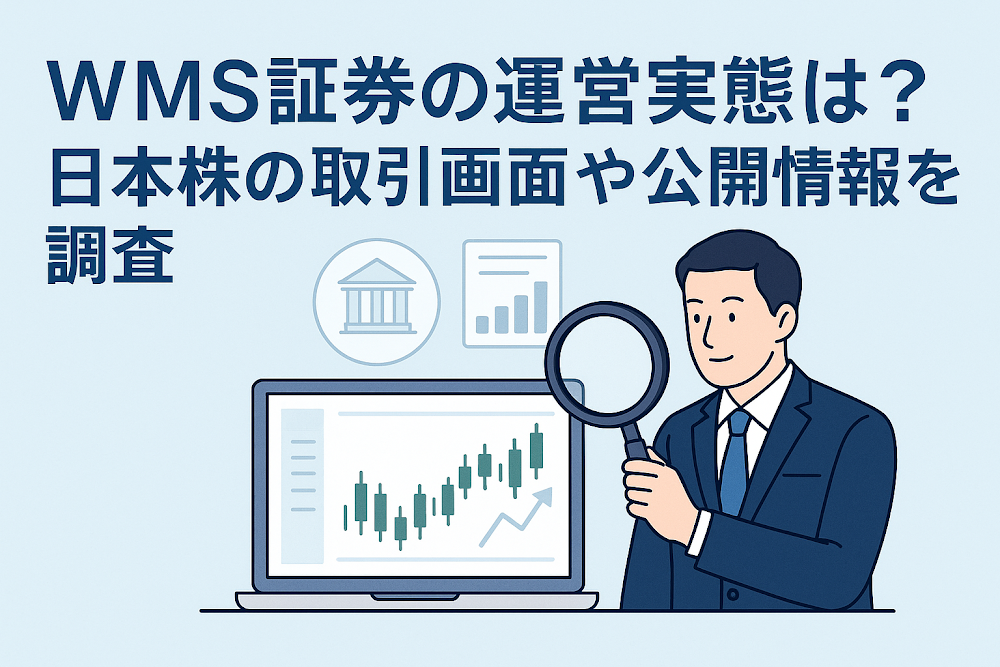WMS証券の運営実態は?日本株の取引画面や公開情報を調査