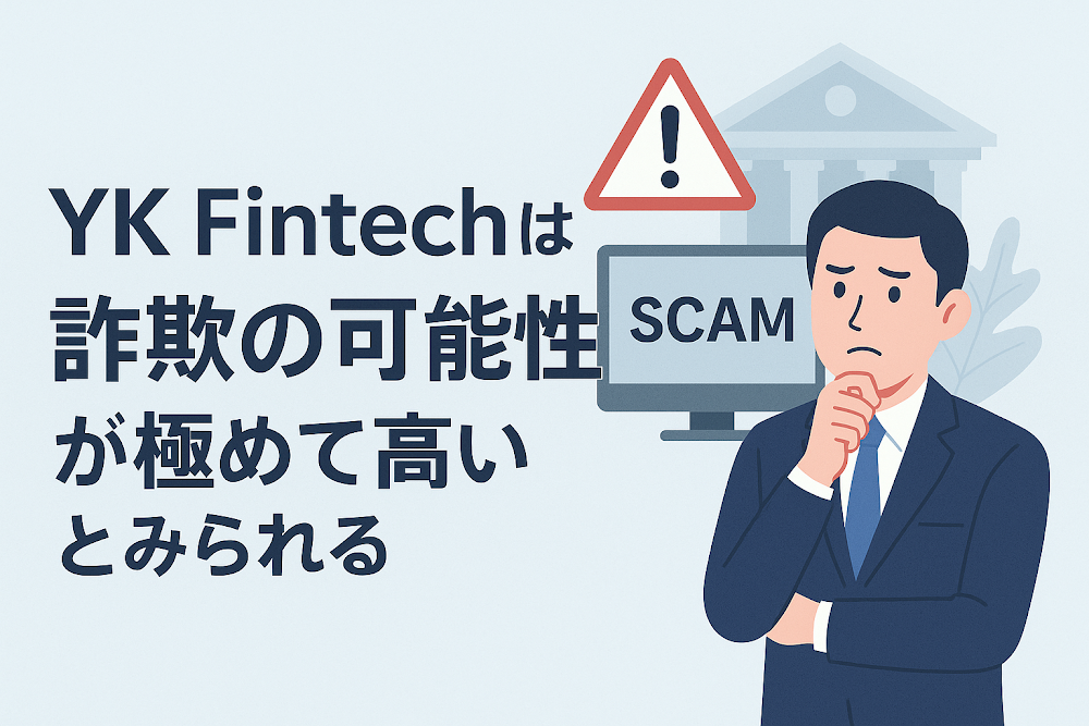 YK Fintechは詐欺の可能性が極めて高いとみられる