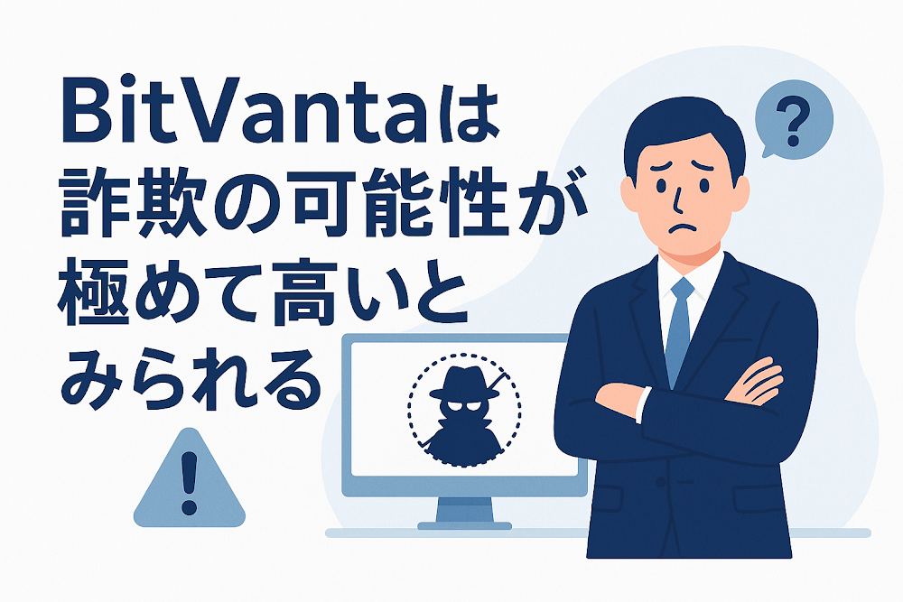 BitVantaは詐欺の可能性が極めて高いとみられる