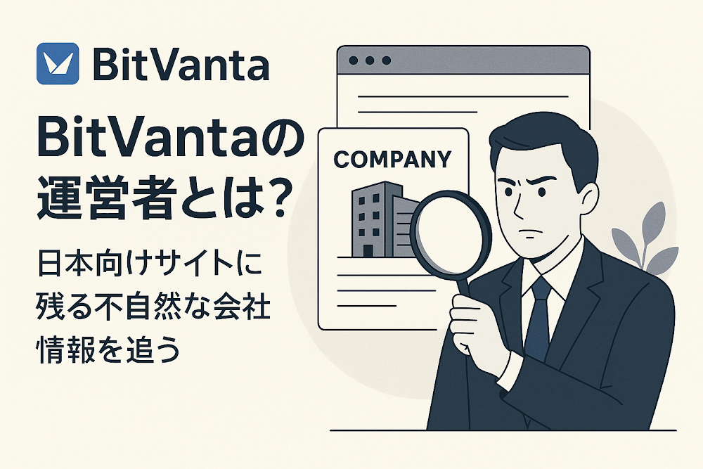 BitVantaの運営者とは?日本向けサイトに残る不自然な会社情報を追う