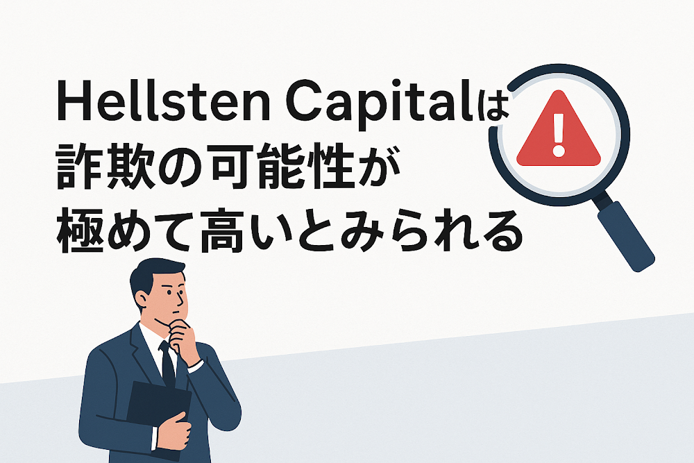 Hellsten Capitalは詐欺の可能性が極めて高いとみられる