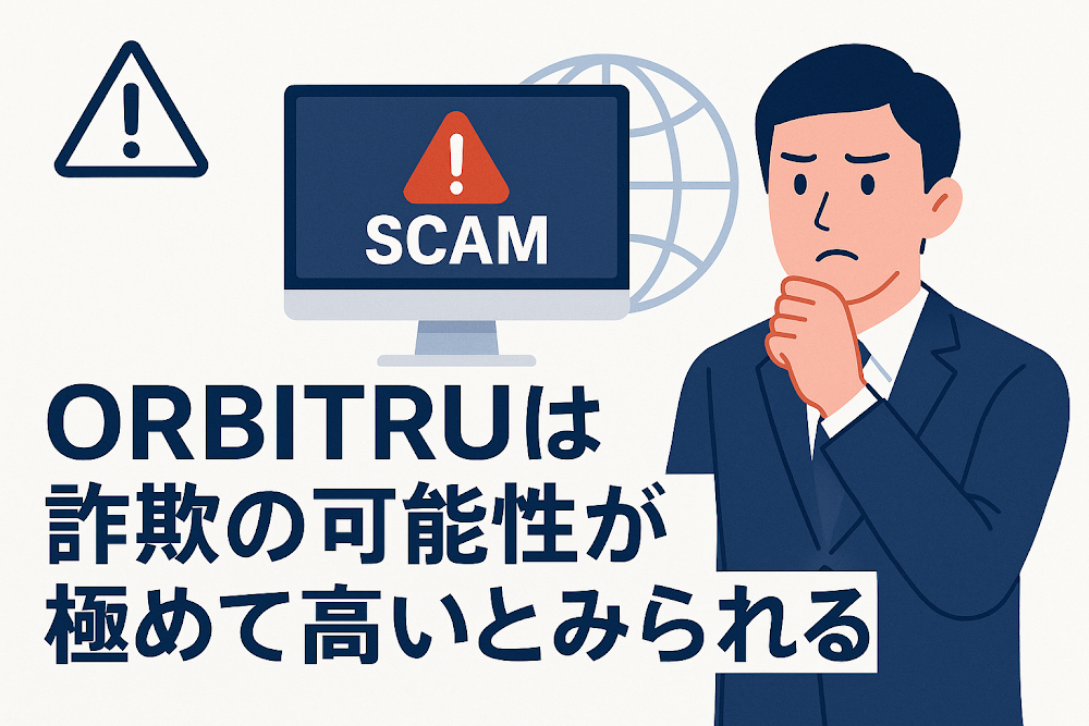 ORBITRUは詐欺の可能性が極めて高いとみられる