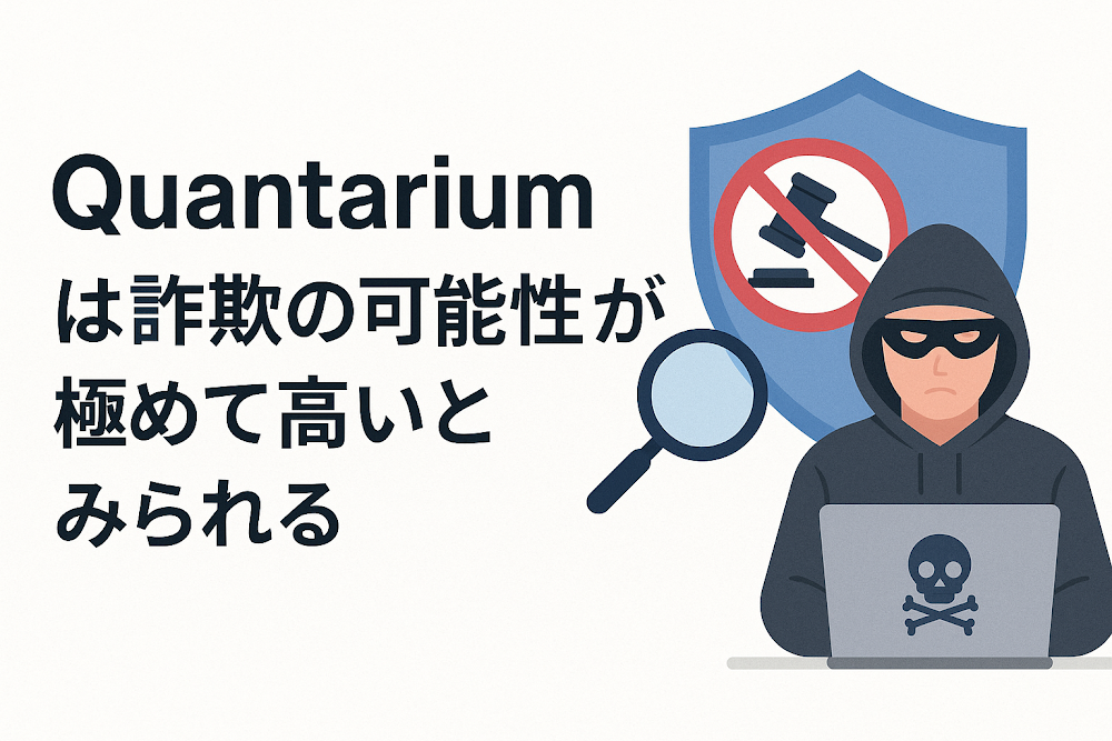 Quantariumは詐欺の可能性が極めて高いとみられる