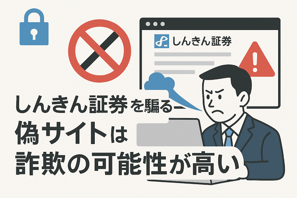 しんきん証券を騙る偽サイトは詐欺の可能性が高い