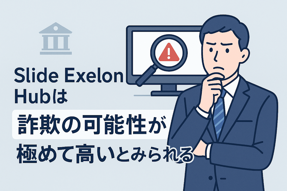 Slide Exelon Hubは詐欺の可能性が極めて高いとみられる