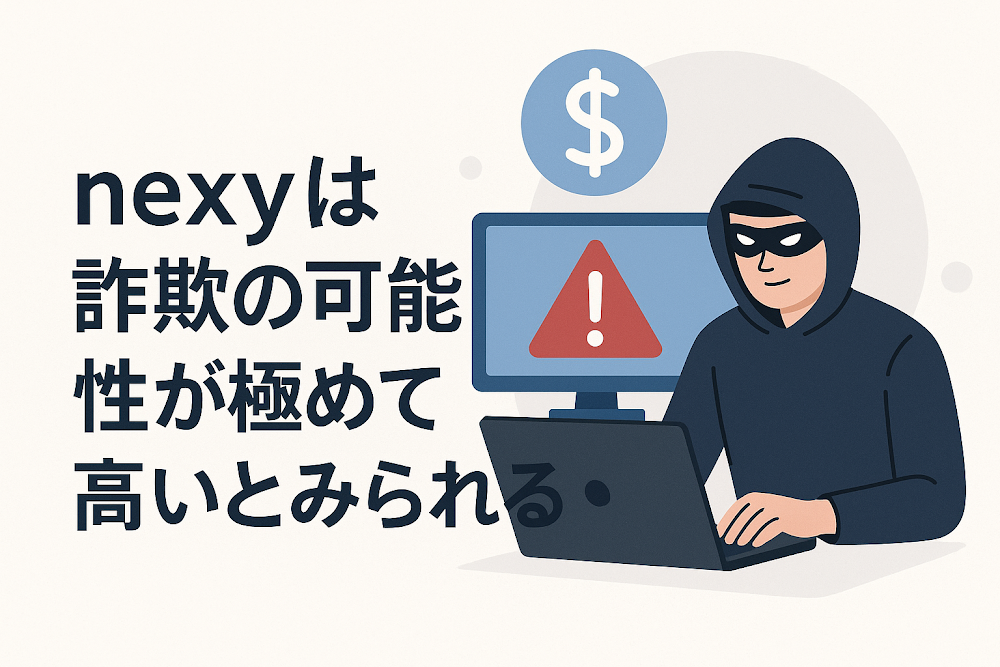 nexyは詐欺の可能性が極めて高いとみられる