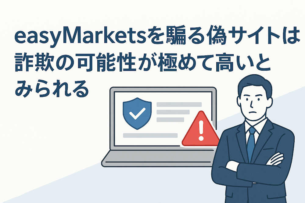 easyMarketsを騙る偽サイトは詐欺の可能性が極めて高いとみられる