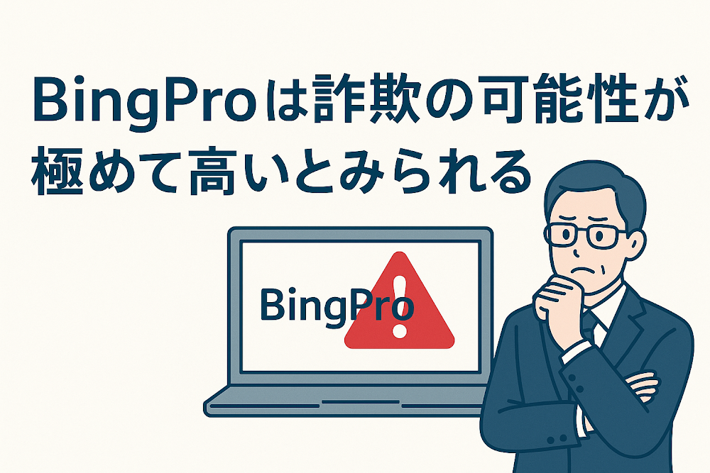 BingProは詐欺の可能性が極めて高いとみられる