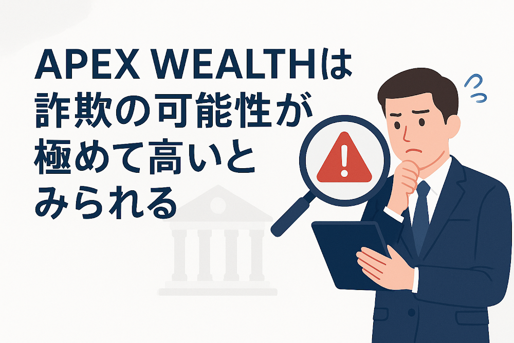 APEX WEALTHは詐欺の可能性が極めて高いとみられる