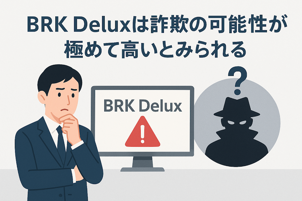 BRK Deluxは詐欺の可能性が極めて高いとみられる