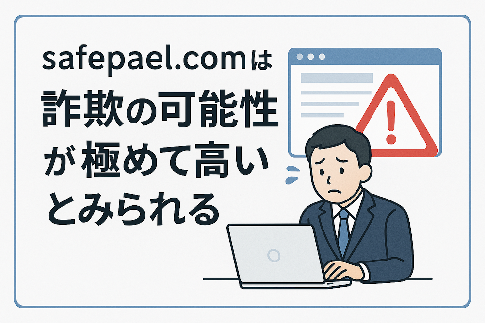 safepael.comは詐欺の可能性が極めて高いとみられる