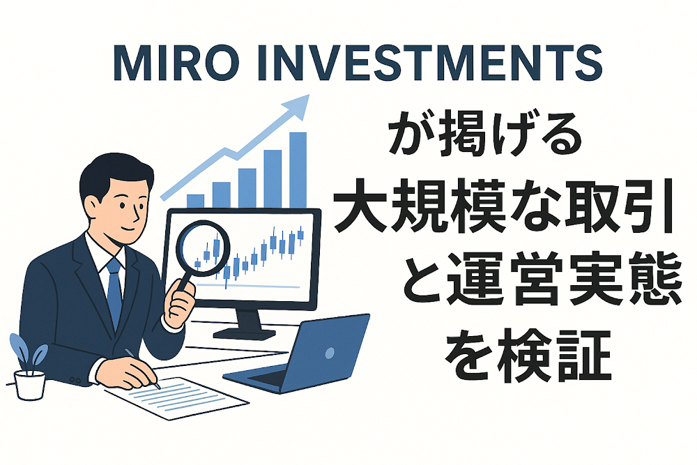 MIRO&nbsp;INVESTMENTSが掲げる大規模な取引環境と運営実態を検証