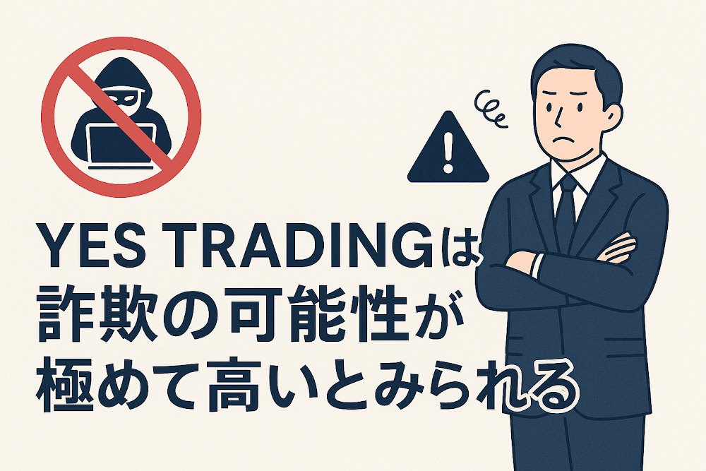 YES TRADINGは詐欺の可能性が極めて高いとみられる