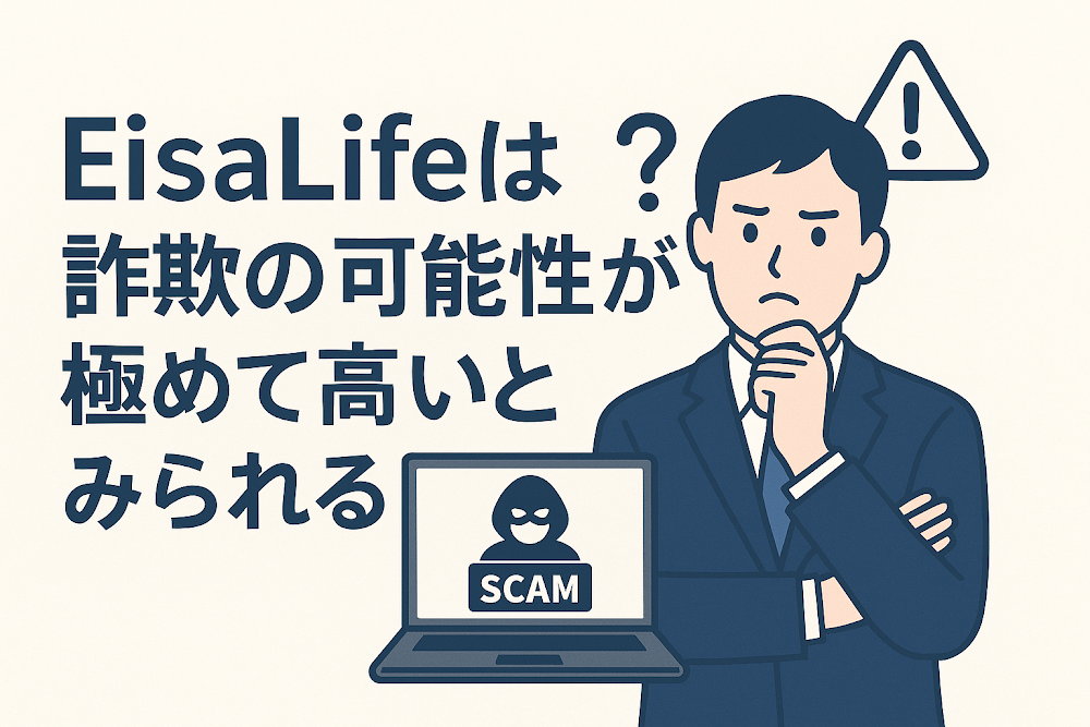 EisaLifeは詐欺の可能性が極めて高いとみられる