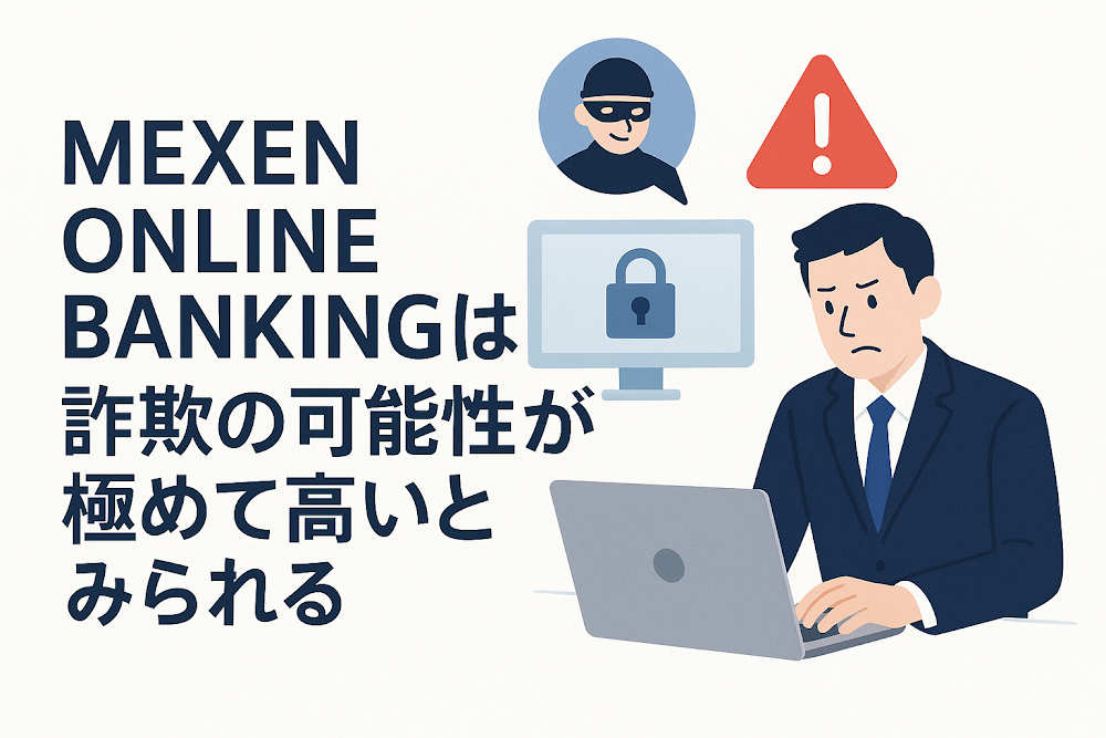 Mexen Online Bankingは詐欺の可能性が極めて高いとみられる
