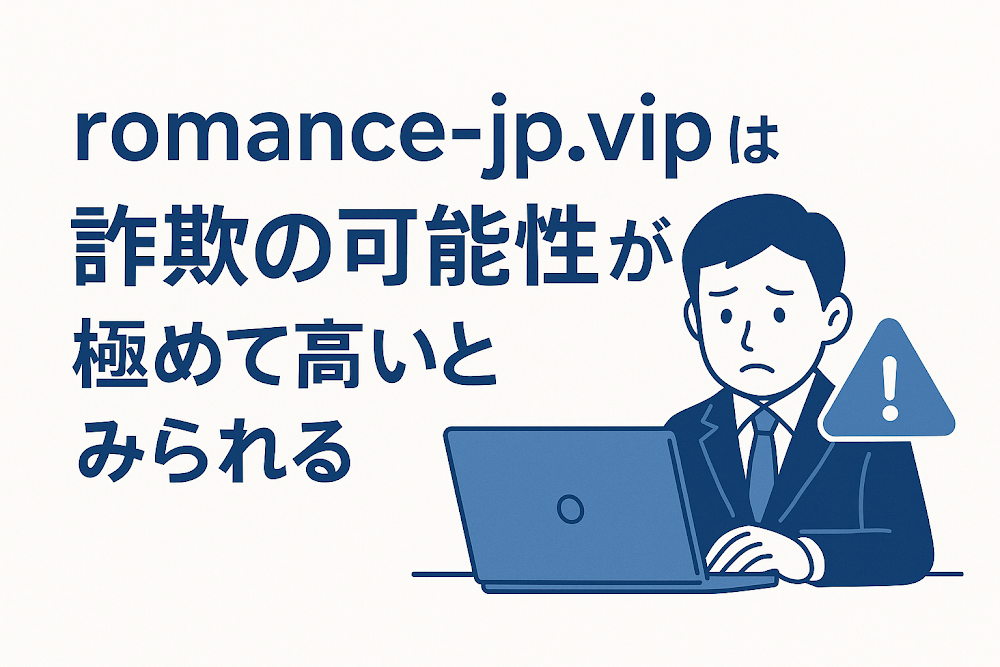 romance-jp.vipは詐欺の可能性が極めて高いとみられる