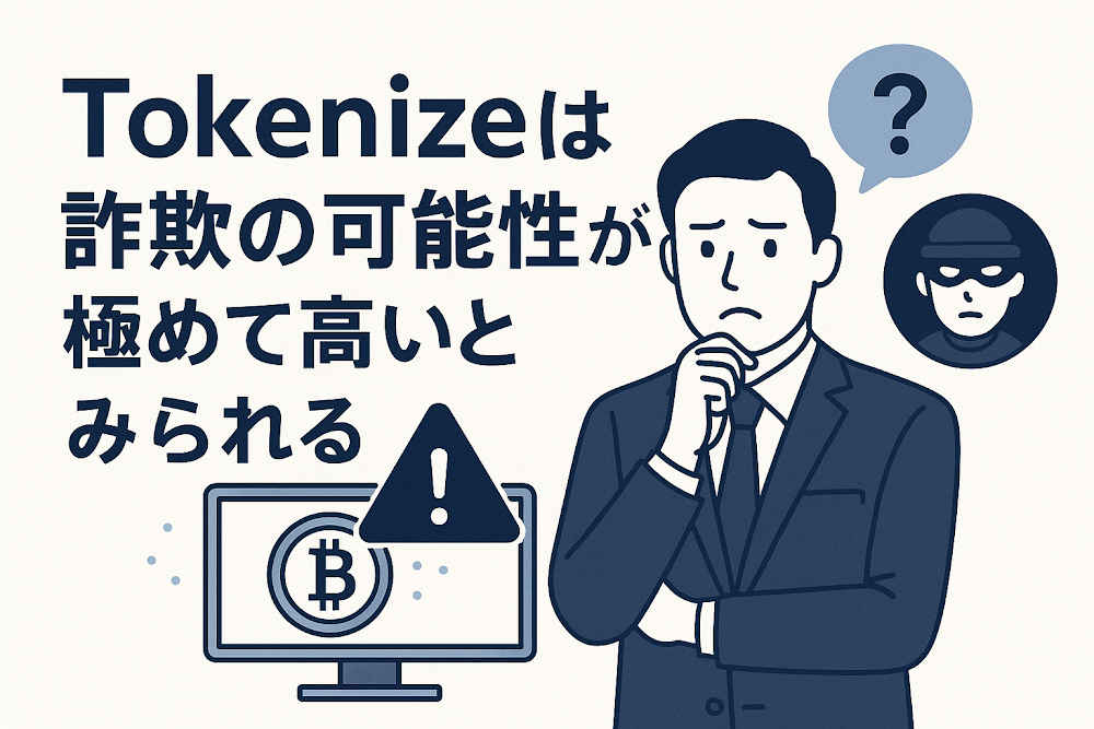 Tokenizeは詐欺の可能性が極めて高いとみられる