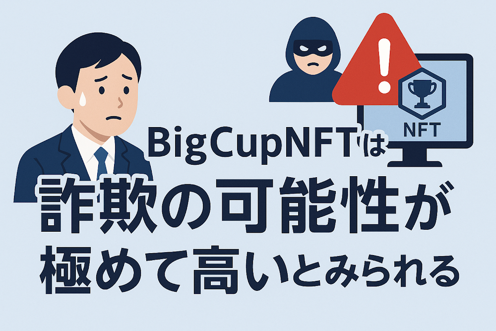 BigCupNFTは詐欺の可能性が極めて高いとみられる