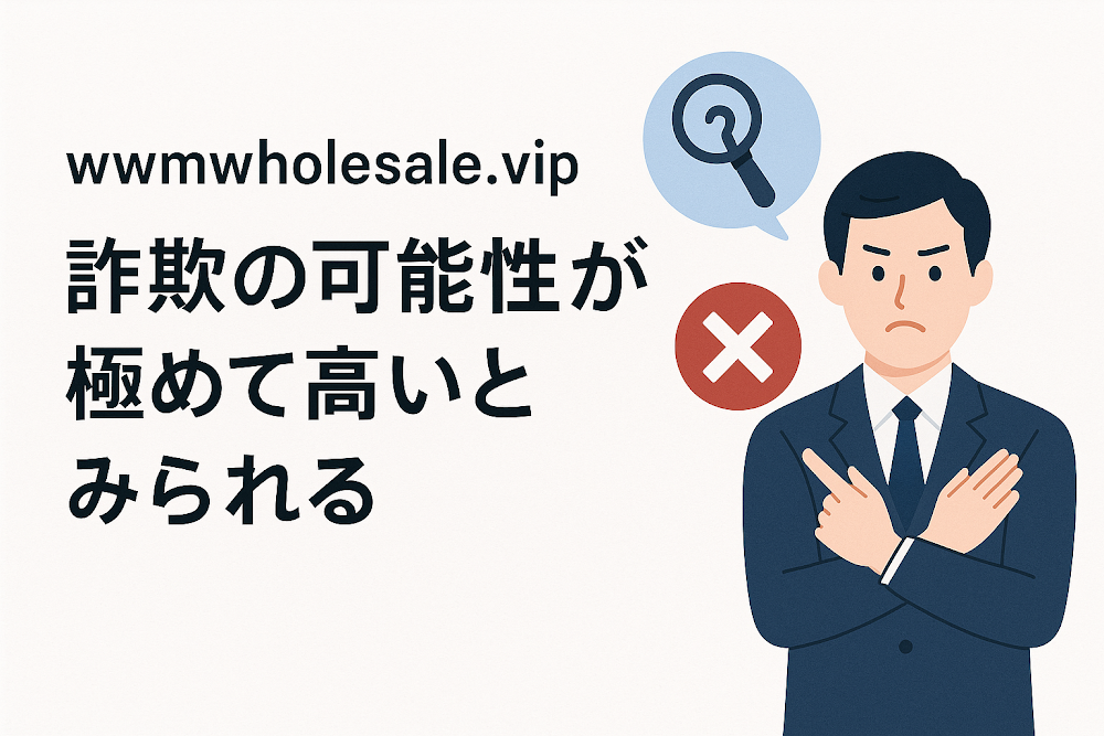 wwmwholesale.vipは詐欺の可能性が極めて高いとみられる