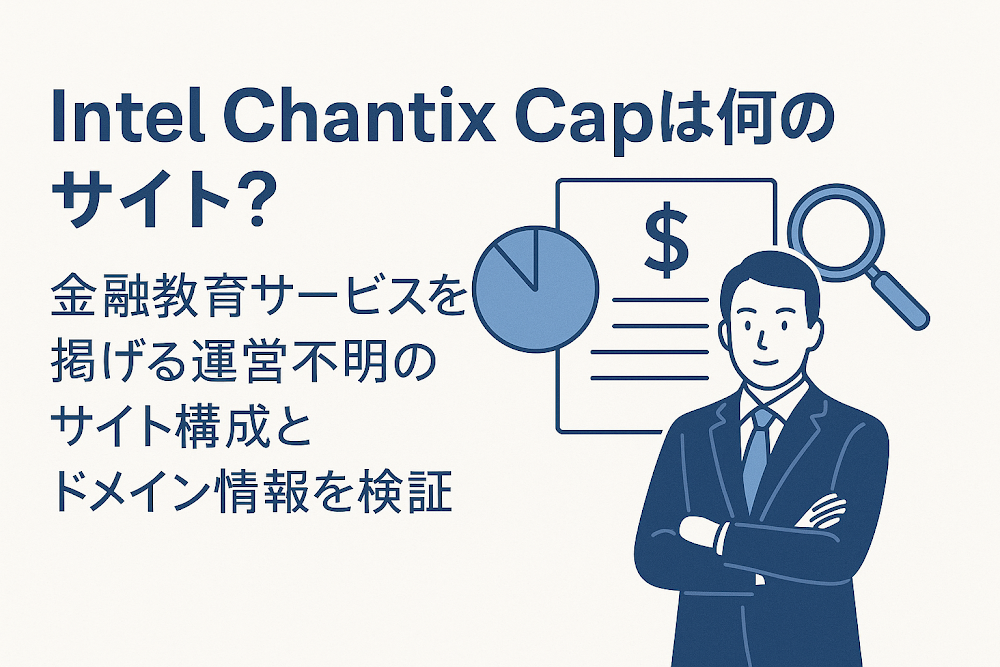 Intel Chantix Capは何のサイト？金融教育サービスを掲げる運営不明のサイト構成とドメイン情報を検証