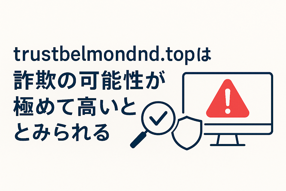 trustbelmondnd.topは詐欺の可能性が極めて高いとみられる
