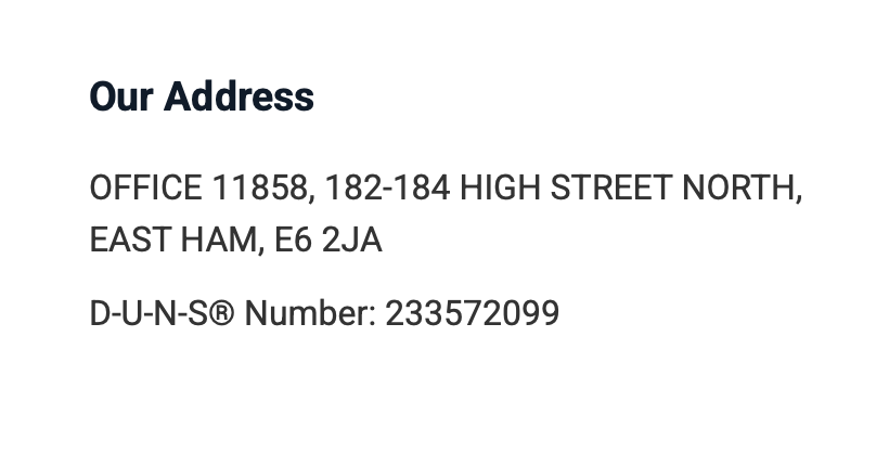 Our Address