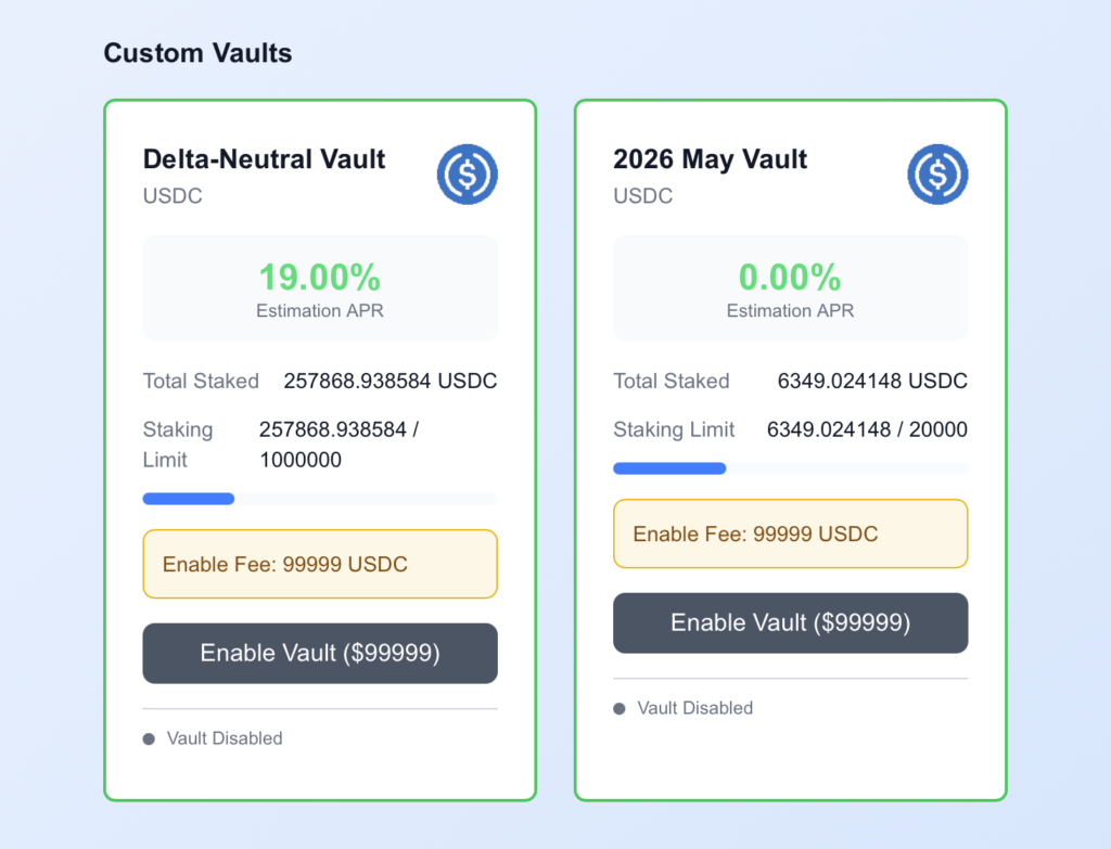 Custom Vaults