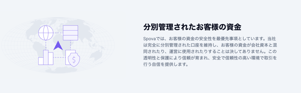 分別管理されたお客様の資金
