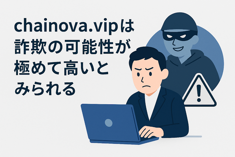 chainova.vipは詐欺の可能性が極めて高いとみられる