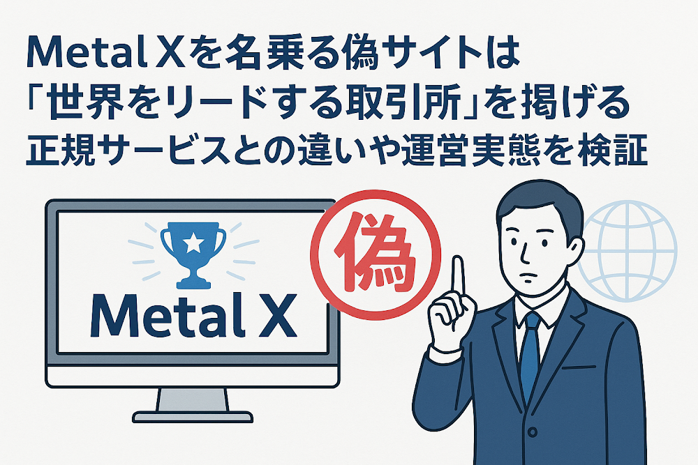 Metal Xを名乗る偽サイトは「世界をリードする取引所」を掲げる　正規サービスとの違いや運営実態を検証