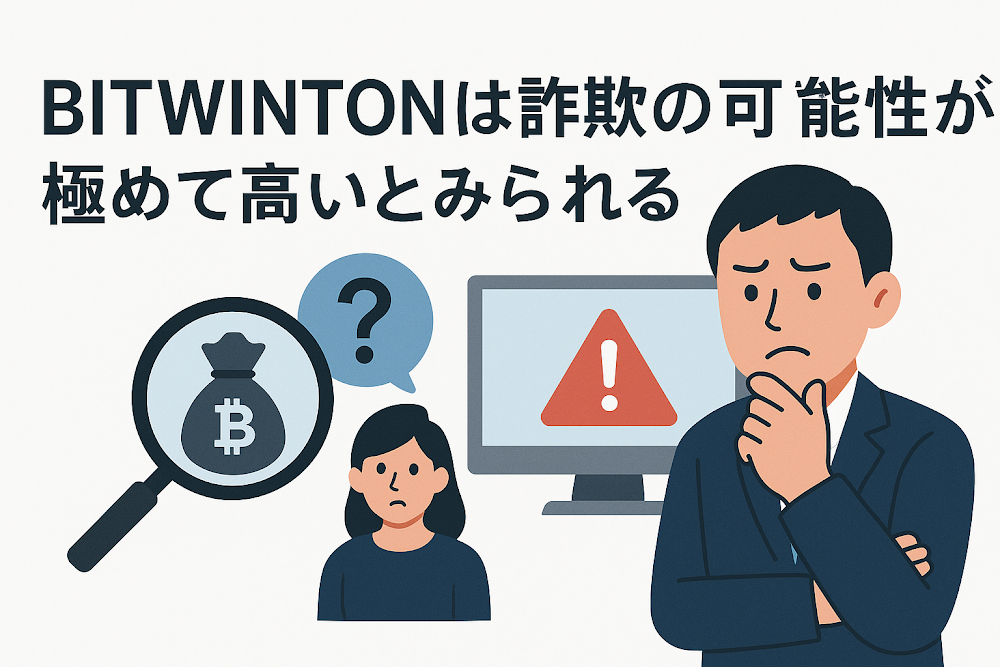 BITWINTONは詐欺の可能性が極めて高いとみられる