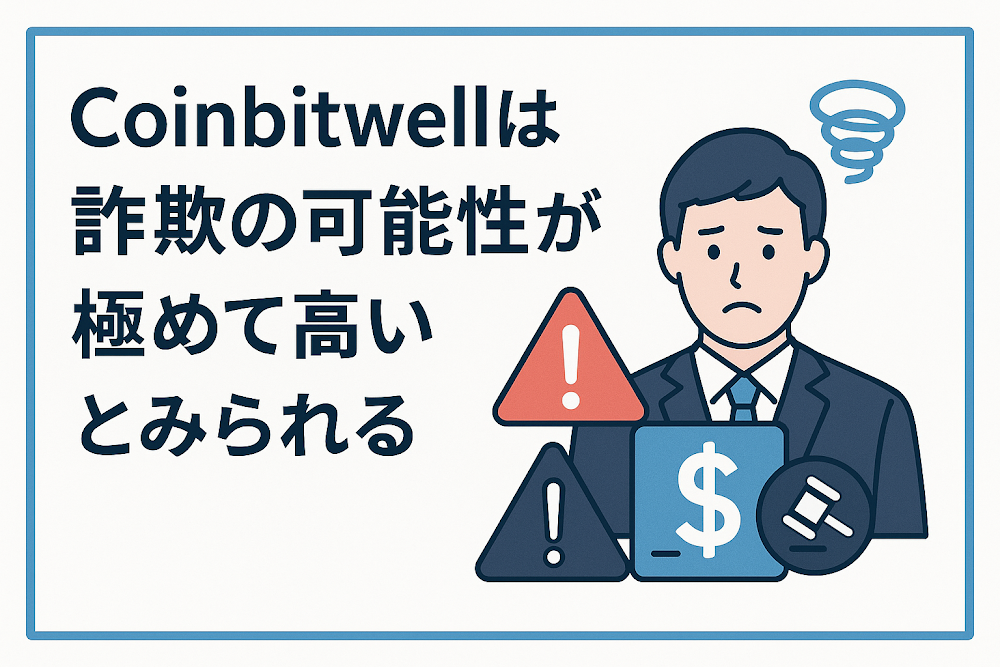 Coinbitwellは詐欺の可能性が極めて高いとみられる