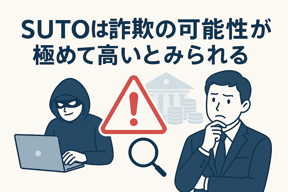 SUTOは詐欺の可能性が極めて高いとみられる