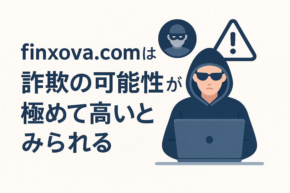 finxova.comは詐欺の可能性が極めて高いとみられる