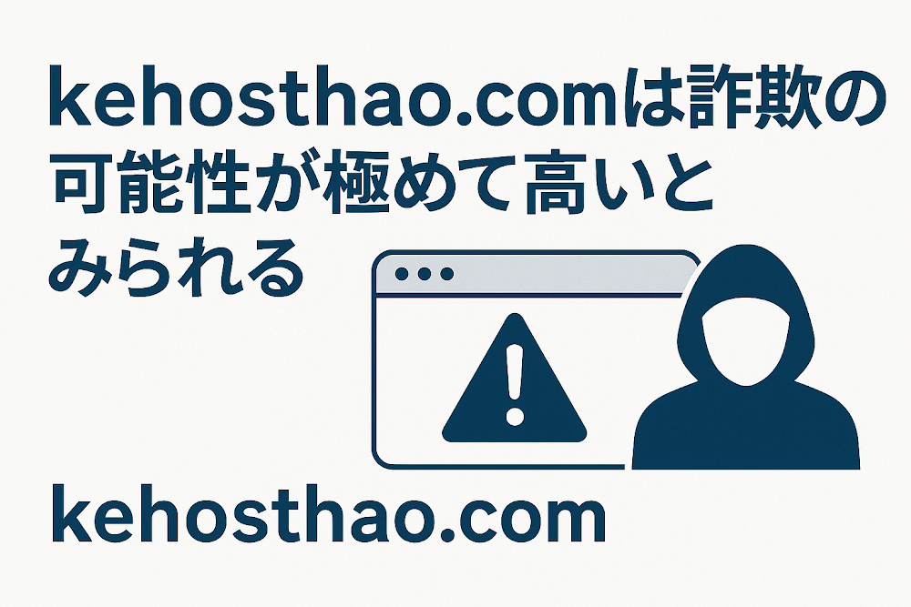kehosthao.comは詐欺の可能性が極めて高いとみられる