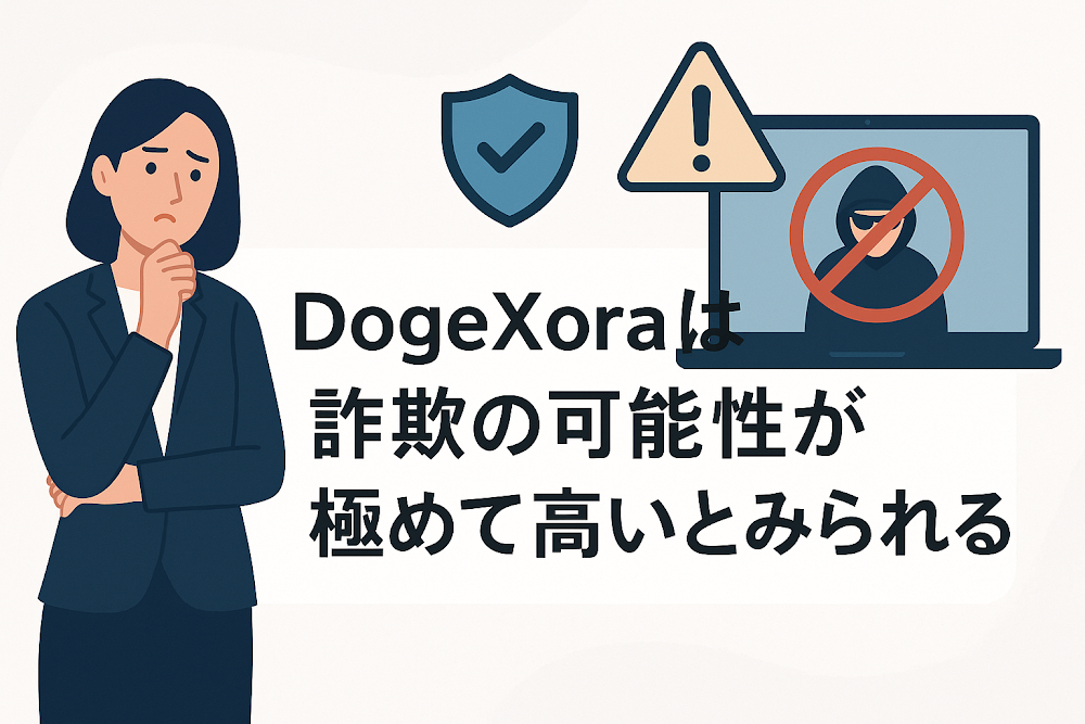DogeXoraは詐欺の可能性が極めて高いとみられる