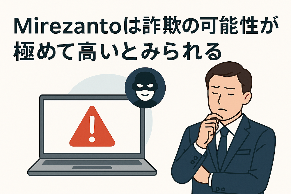 Mirezantoは詐欺の可能性が極めて高いとみられる