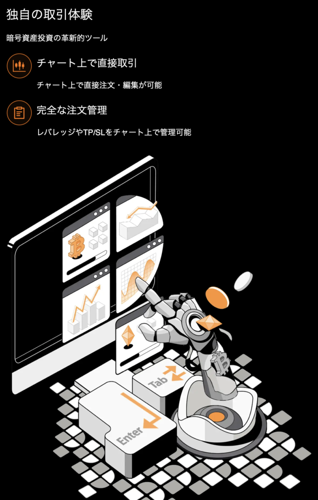 独自の取引体験